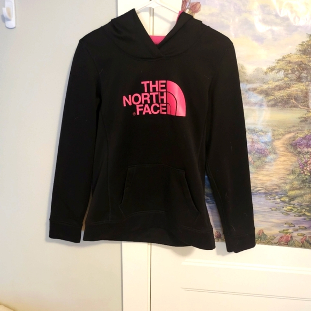 The North Face black and pink Hoodie